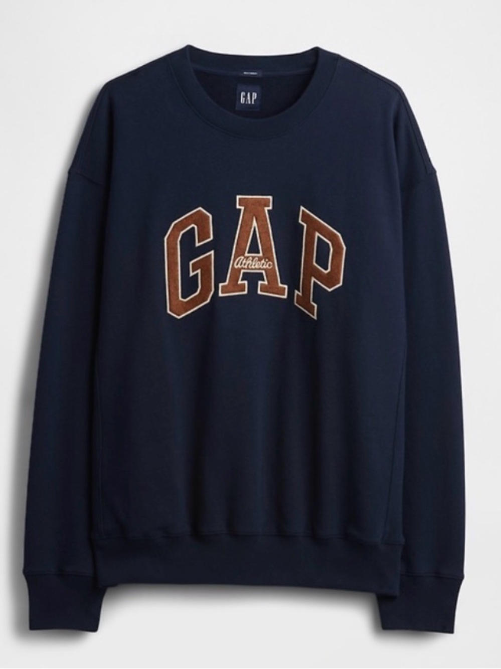 Gap Heavyweight blue Athletic Logo crewneck pullover Sweatshirt size large